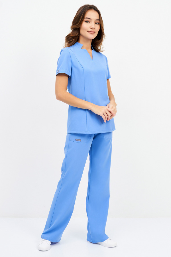 3-89-15-1 Топ жен. (Curly, кор.рук) (10 Azur blue, M (46 размер), 170 (Regular))