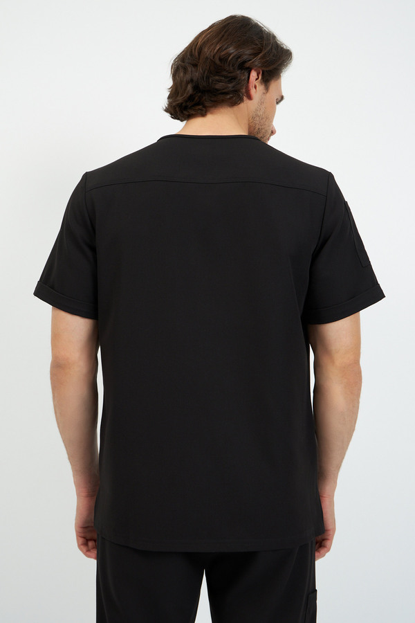 6-77-15-1 Топ муж. (Curly, кор.рук) (65 Rich black, Нет, 2XL (54 размер), 182 (Long))