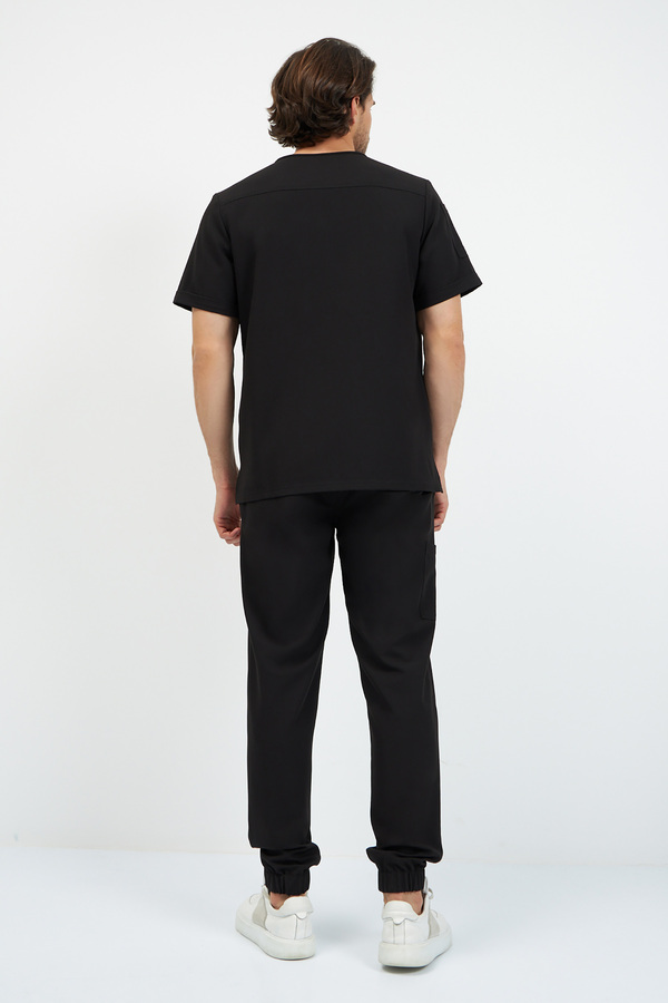 6-77-15-1 Топ муж. (Curly, кор.рук) (65 Rich black, Нет, 2XL (54 размер), 182 (Long))