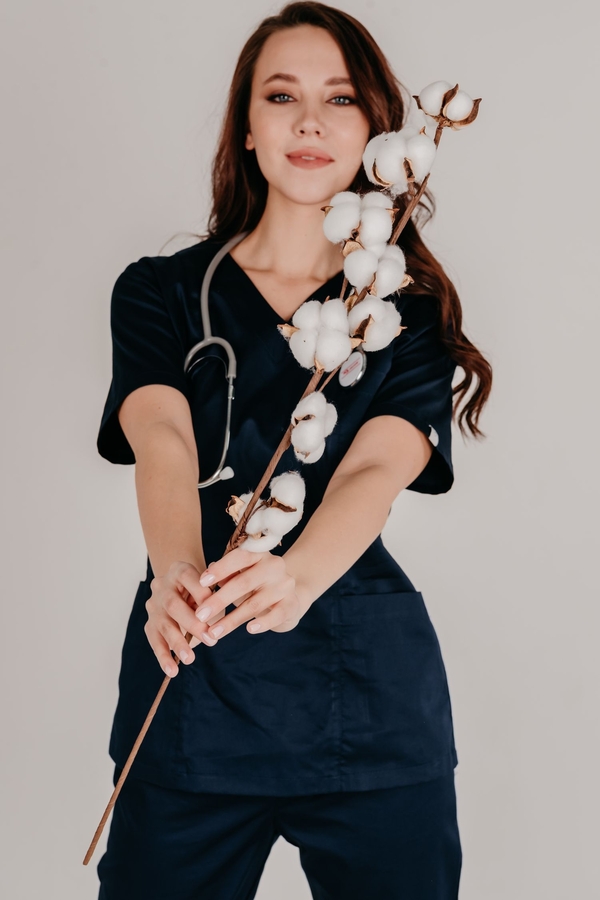 4-30.2-12-1 Костюм хир. жен. (Cotton Premium, кор. рук) (28, 28, 28, 42 размер, 170-176)