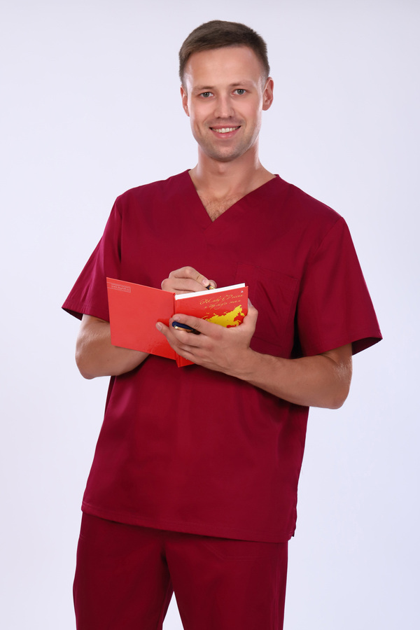 7-76-12-1 Костюм хир. муж. (Cotton Premium, кор. рук,) (20, 20, 20, 42 размер, 170-176)
