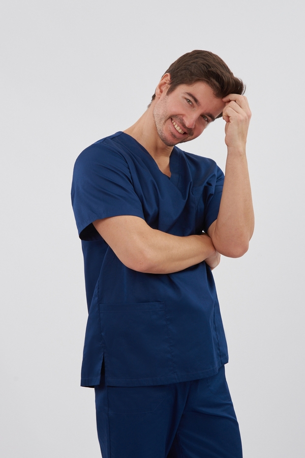 7-76-12-1 Костюм хир. муж. (Cotton Premium, кор. рук,) (28, 28, 28, 62 размер, 170-176)