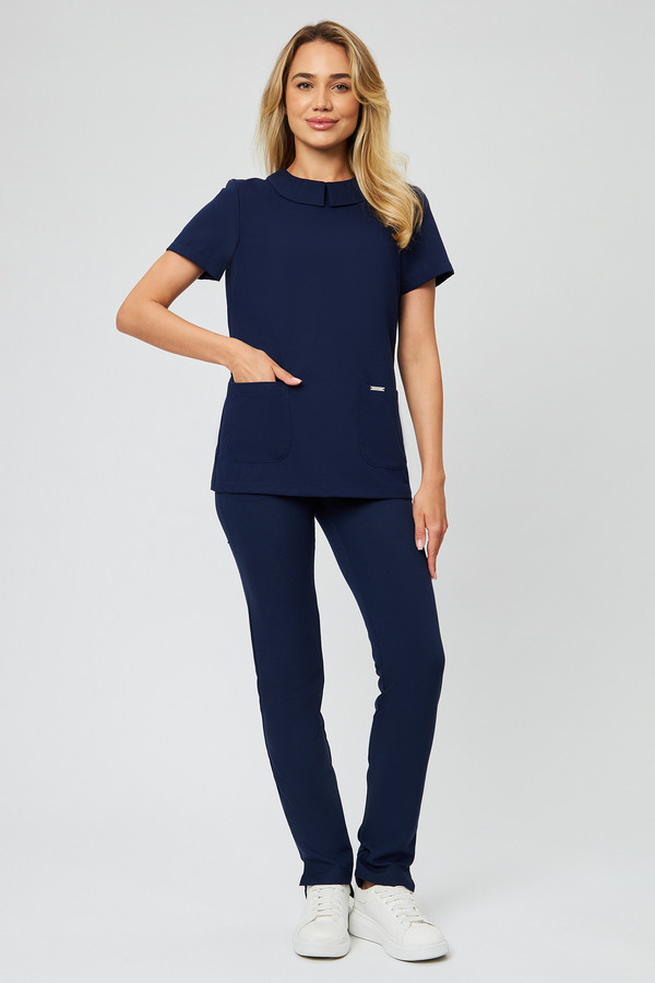 3-98-21-1 Блуза жен. (Kiara, кор.рук, пуг) (28 Eclipse, 42 размер, 170-176)