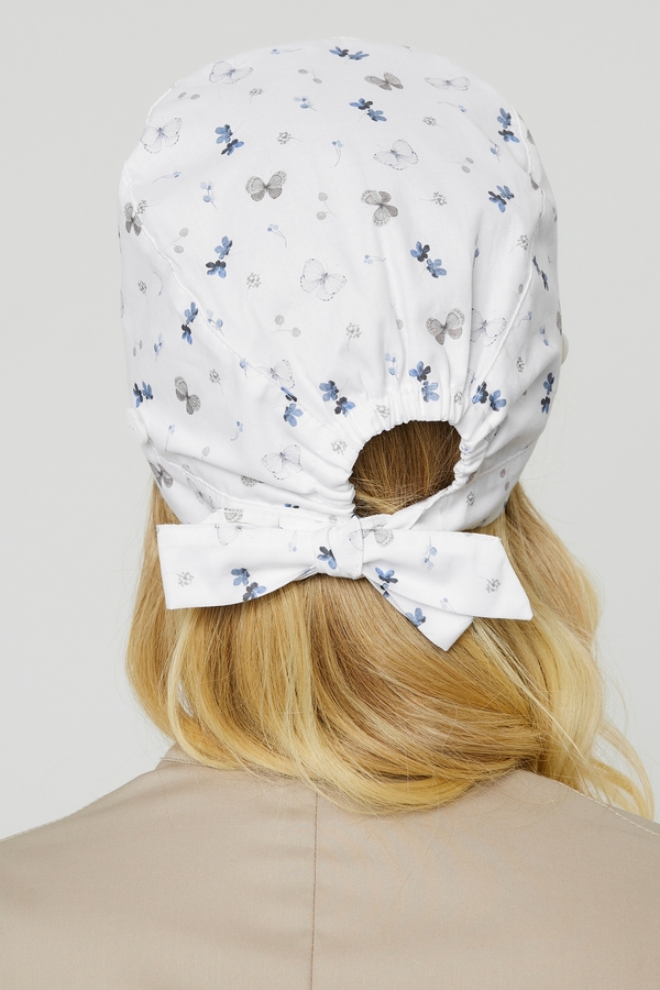 9-08-07-0 Шапочка жен. (Cotton) (918 Бабочки, 56-58 размер)